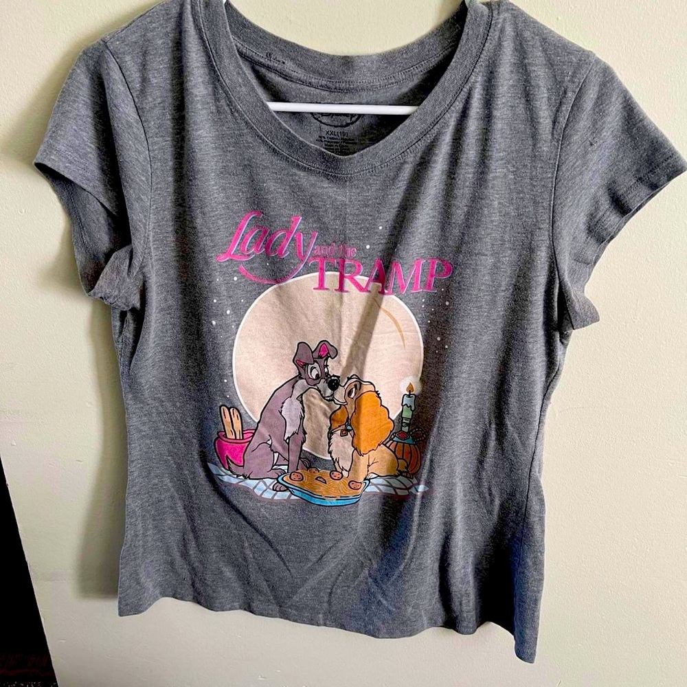 Disney XXL(19) Lady and the Tramp Capsleeve Tee Gray